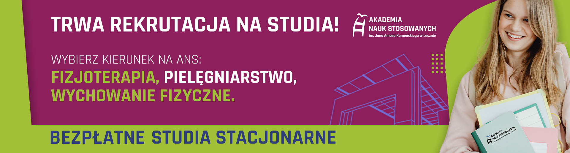 Trwa rekrutacja na studia! Bezpłatne studia stacjonarne.