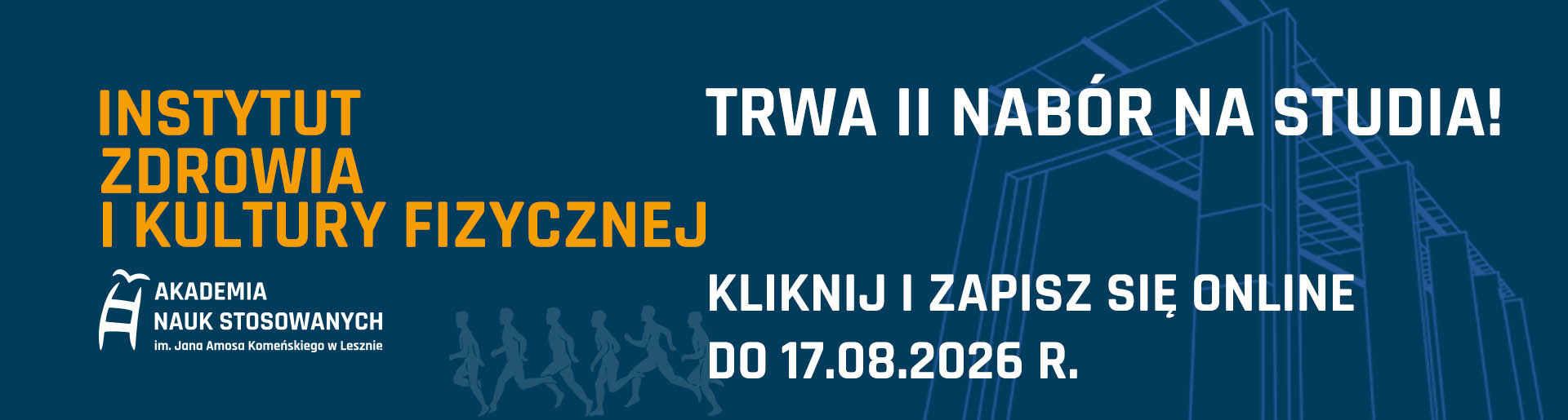 Trwa II nabór na studia. Kliknij i zapisz się online do 17.08.2026 r.
