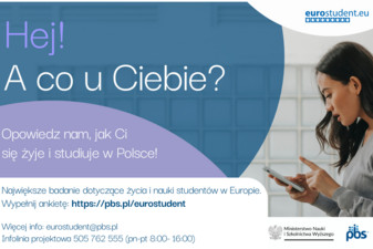 Infografika o badaniu ankietowym Eurostudent.